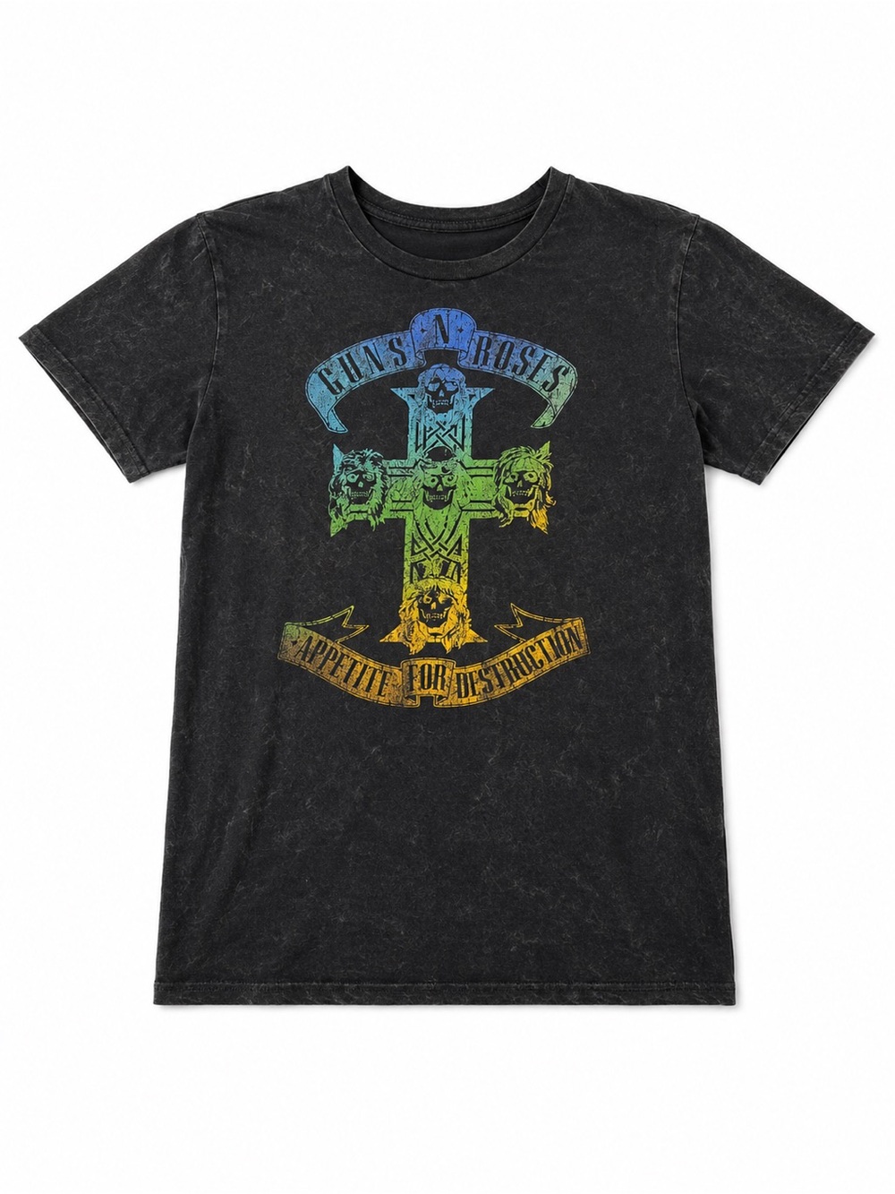 Black Graphic Tee - Guns & Roses Vintage‎ Skater Thrasher  size L